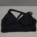 Women's Sporty Adjustable Wide Straps Bikini Top Large Bust Criss Cross Back Supportive Swimsuit Tops Only, Large