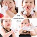Thumb Sucking Stop for Kids Baby Thumb Sucking Guard Gloves Finger Sucking Stop Guard Anti Thumb Sucking Gloves (S)