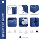 Outdoor/Indoor High Back Chair Cushion, Waterproof All-Weather Stuffed High Rebound Foam Adirondack Chair, Navy Blue, 45" x 22" x 4"