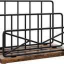 HavenlyYouth Desk Mail Organizer-with 2 Slot Matte Black Metal Desktop Mail Sorter Metal Storage File Holder Letter Sorter Organizer for Home or Office Desktop