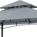 MASTERCANOPY Grill Gazebo Replacement Canopy Top for Model L-GG001PST-F (Gray)