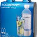 SodaStream 1L Classic DWS Carbonating Bottle Black (twinpack), Pack of 2