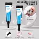 3 x Needle Nail Rhinestone Glue Gel Needle Rhinestones Gel for Nail Charms Jewels Gems Diamonds Glue Gel x for Nails DIY Art Salon