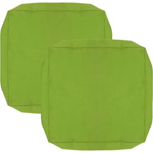 FLYMEI Patio Cushion Covers 20x20x2 Waterproof Outdoor Cushion Cover Replacement 2Packs Outdoor Seat Cushion Slipcover for Rattan Chair Sofa, Apple Green