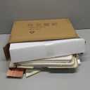 Ceramic Rectangle Serving Platter with Brown Rim: 15.6/14.1/12.6 Inch Large Serving Dishes for Entertaining Party, Turkey, Cheese, Sushi, Snack and Dessert, Microwave Dishwasher Safe