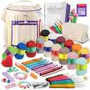 Crochet Kit for Beginners with Yarn, Beginner Crochet Kit for Adults and Kids, 21 Hooks, Knitting Kit Bag, Instructions Step-by-Step Video Tutorials, Plus Crochet Accessories Supplies, Crochet Gifts