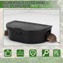6 Pack Mouse Bait Station Rat Bait Stations Tamper Resistant Boxes with Security Key Pets & Children Safe Reusable for Indoor Outdoor Pest Control (Black)