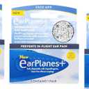 Original Adult EarPlanes by Cirrus Healthcare Earplugs Airplane Travel Ear Protection Bonus Pack (3 Pair)