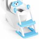 Potty Training Seat, Upgrade Toddler Toilet Seat for Kids Boys Girls, 2 in 1 Potty Training Toilet, Splash Guard Anti-Slip Pad Step Stool(Bright Blue)