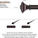 BRIOFOX Bronze Curtain Rods for Windows 66 to 120 Inch Heavy Duty Adjustable Length 1 Inch Diameter Window Curtain Rods for Indoor Ourdoors With Classic Square Finials