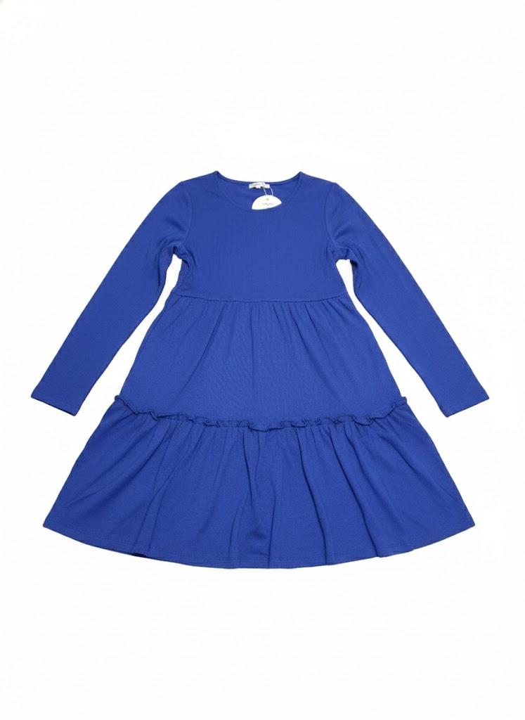 Anrabess Women’s Long Sleeve Casual Swing Dress – A-Line Fit and Flare Skater Dress, Stretchy Mini Dress for Fall Winter M