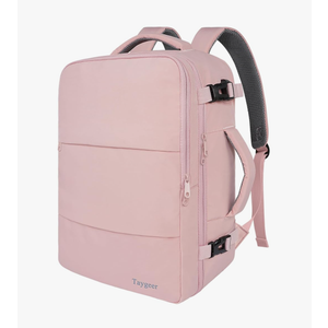 Taygeer Travel Backpack for Women, Carry On Backpack with USB Charging Port & Shoe Pouch, TSA 15.6inch Laptop Mochila Flight Approved, Nurse Bag Casual Daypack for Weekender Business Hiking, Pink