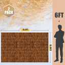 2 Pack Natural Reed Fence,3.3FT X 16.4FT Bamboo Fencing Privacy Reed Screening for Outdoor, Gallery, Restaurant, Hotel, Patio (Brown)