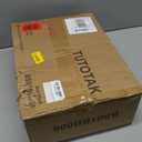 TUTOTAK Bookshelf, 6-Tier Tall Book Shelf, Narrow Bookcase for Small Space, DIY Stackable Bookshelf, for Living Room, Office, Study, Entryway, Industrial, Rustic Brown BS01BB006