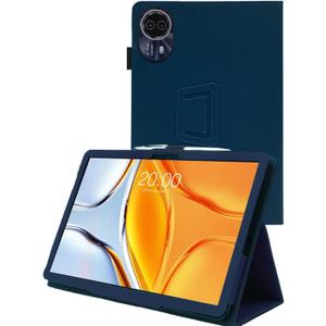 Case for Teclast T70 /Callsky-Tab Ctab 14 Tablet 14 Inch, Folding Stand Protective, BOVUGAC Case Cover with Pencil Holder, Wrist Strap,Full Protection, Premium PU, Scratch Resistant(Dark Blue)