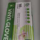 Disposable Vinyl Gloves, Food Safe, Latex-Free Powder-Free Clear Plastic Gloves for Cooking, House Clean, Food Prep (Small)