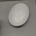 DOWAN 9.25" Serving Bowls, Large Oval Serving Dishes for Wedding and Dinner Parties, 35 Oz for Salad, Side Dishes, Pasta, Oval Shape, Microwave & Dishwasher Safe, Set of 4, Soft White