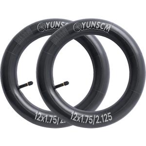 YunSCM 12" Bike Tubes 12x1.75/1.95/2.125 AV32mm Schrader Valve 12" Bicycle Inner Tubes Compatible with 12 x 1.75 12 x 1.90 12 x 1.95 12x2.0 12 x 2.10 12 x 2.125 Kid Bike Tire Tubes-2 PCS