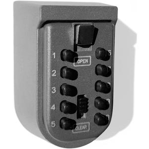 Key Lock Box for Outside Wall Mount, Waterproof Spare Key Storage Box, 10-digits Combination Lockbox Push Button Key Keeper Box for Home Indoor & Outdoor Realtors Landlord Property Management