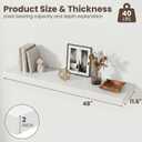 Fun Memories 48inch Floating Shelves, 12" Deep Wall Shelves for Storage and Home Decor, White Wall Shelves for Living Room Bedroom Bathroom Kitchen Laundry Room, Set of 2, 48"W x 12"D, 2 Pack