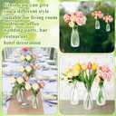 Plastic Bud Vases in Bulk Small Clear Flowers Vases for Centerpieces Wedding Decorations Home Banquet Formal Dinners Party Table Decor, 2.64 x 6.69 Inch (120 Pcs)