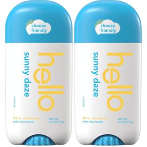 HELLO SUNNY DAZE DEODORANT 2.6 OZ (Pack of 2)