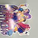 For K Pop Demon Hunters Party Supplies, 50 PCS Birthday Decorations Set Include Banner, Balloons,, Hanging Swirls, Cake Cupcake Toppers, Tablecloth for Boys Girls Hunters Theme Party