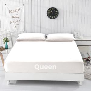 GLUYOHEY Grounding Fitted Sheets, Queen Size, 90% Organic Cotton + 10% Pure Silver Fiber, Earthing Bed Sheet with Connect Cord, Conductive Grounding Sheet for Better Sleep, Off White (Queen - 60"x80"x13")
