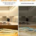 COB LED Strip Lights 100ft,3000K DC 24V Dimmable Warm White Flexible LED Rope Lights for Bedroom,with Remote and app Control LED Lights Strip for Living Room, Shelf, Cabinet(2 Rolls of 50ft)