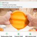 4 Cup Round Silicone Storage Cover Lids Replacement for Anchor Hocking and Pyrex 7201-PC Glass Bowls (Container not Included) (Mix) 4 Pack