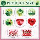 3 x JarThenaAMCS 16Pcs Valentine's Day St. Patrick's Day Silicone Focal Beads Gnome Green Shamrock Clover Red Heart Loose Rubber Beads for DIY Crafts Pen Keychain Making