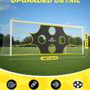 PodiuMax Soccer Net, with 10 Highlighted Scoring Zones, Portable Soccer Field Equipment, Backyard Shooting Training Football Goal Net, 16x7ft