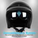 Yesmotor 3/4 Open Face Retro Motorcycle Helmet Vintage Helmet for Motorbike Casco, Moped, Cruiser, Bobber, and Chopper - DOT Approved(Light Black , M)
