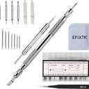 EFIXTK Spring Bar Tool Set with Extra 6 Tips Pins for Watch Wrist Bands Strap Removal Repair Fix Kit,72PCS Extra Watch Pins