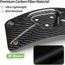T-carbon Curved Laydown License Plate Mount Compatible with 3 Hole Mount Motorcycle Models, Real Carbon Fiber Curved License Plate Mount Kit, 4x7 Universal Fit