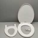 Little2Big Toilet Seat with Built-In Toddler Potty Training Seat, Slow Close, Easy to Install, ELONGATED, White