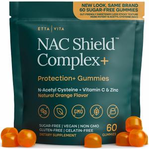 Sugar-Free NAC Gummies for Kids and Adults with Vitamin C & Zinc - 60 Chews EXP:07-2028