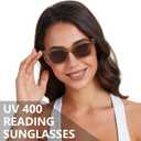 FSRTEP Reader Sunglasses 3 Pack Reading Sunglasses for women Stylis Style UV400 Full Lens Outdoor Reader Spring Hinge +3.0