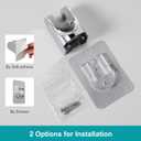 GwernKB Shower Head Holder Strong Adhesive No Drilling Wall Mount Adjustable Handheld Showerhead Bracket for RV Kids Bathroom Shower,Fix Firmly and Use Conveniently (Black, 2)
