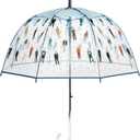 Maad Raining Men Clear Bubble Dome Umbrella - Perfect White Elephant Gift or Birthday Gift, Modern, Acrylic Handle, Aluminum Frame, Auto-Open, Spacious Canopy, Outdoor Use, Umbrella