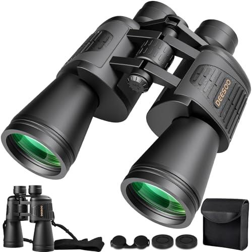 Deesoo 20x52 Binoculars for Adults High Powered - HD Large View Binoculars with Low Light Vision - Professional Binocular for Bird Watching Hunting Travel Cruise Outdoor Sports - Gifts for Women