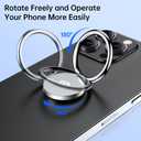 Syncwire Cell Phone Ring Holder Stand, 360 Degree Rotation Finger Ring Kickstand with Polished Metal Phone Grip for Magnetic Car Mount Compatible with iPhone, Samsung, LG, Sony - Silver