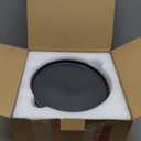 LERATIO Dinner Plates,Ceramic Dinner Plates Set of 6,10.75 inch Large ceramic plates,Modern Shape Dinnerware Dishes Set for Kitchen, Microwave & Dishwasher & Oven Safe-Coffee Rim (Roasted Sesame-Brown Rim)