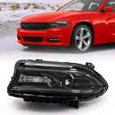 Headlight Assembly Compatible with 2015-2021 Dodge Charger [ Halogen Model ] Headlamp Replacement Left Driver Side(LH) 68214399AB CH2502271