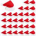 30 Pcs Mini Santa Claus Hats - Christmas Lollipop Candy Party Supplies