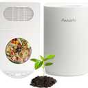 Smart 5L Electric Composter for Kitchen, Large Countertop Compost Bin with Carbon Filter & Auto-Cleaning,One-Touch Start, Smart Humidity-Sensing LED Display,Visible Window Odorless Low Noise