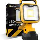 EEFOW Work Light for Dewalt Battery: Portable 2 COB Lamp 6400Lumen Bright - 64W LED Lighting for Dewalt 18V 20V Max Battery Operated Worklight for Outdoor Construction