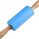 2 x Small Wooden Handle Rolling Pin for Kids - Non-Stick Silicone Rodillo for Reposteria & Masa