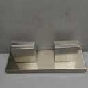 OKELI 2 Light Bathroom Vanity Light Brushed Nickel Modern 16W LED Dimmable Vanity Light Over Mirror 350 Adjustable Lamp Head Cold White 6000K ETL Listed 15.5Inch