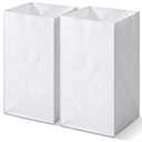 2 Pack 40 Gallon Disposable Trash Cans Reusable Garbage and Recycling Bins Trash Can Bin for Parties Events Wedding Birthday Activities, 31 Height x 16 Width x 16 Depth(White)